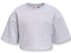 Kids ONLY light grey melange short sweatshirt